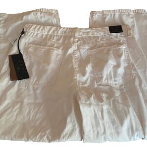 Jen7 by 7 For All Mankind White Cropped Wide Leg Jeans Size 12 NWT read